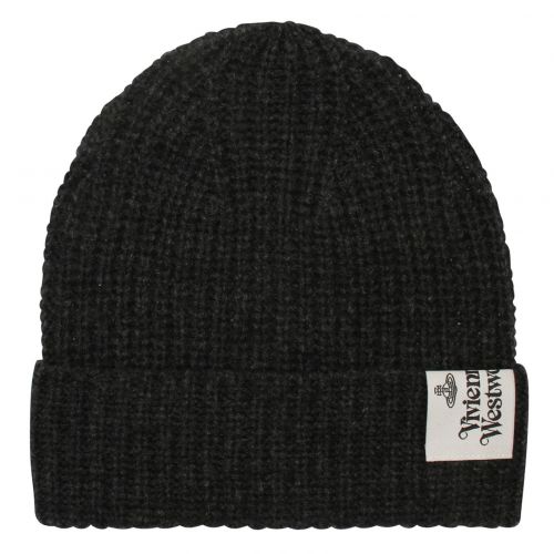 Dark Grey Knitted Beanie Hat 79419 by Vivienne Westwood from Hurleys
