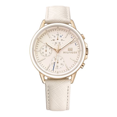 Womens Rose Gold/Blue Leather Watch 44199 by Tommy Hilfiger from Hurleys