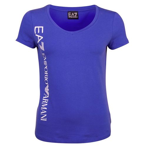 Womens Blue S/s Tee Shirt 6855 by EA7 from Hurleys