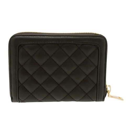 Womens Black Small Quilted Purse 10446 by Love Moschino from Hurleys