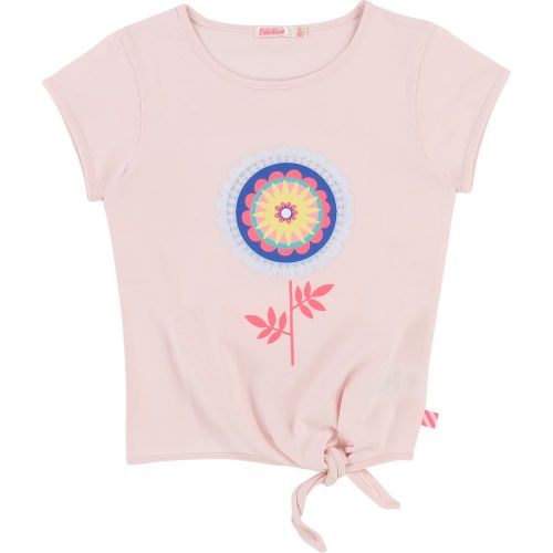 Girls Ice Pink Flower S/s T Shirt 22169 by Billieblush from Hurleys