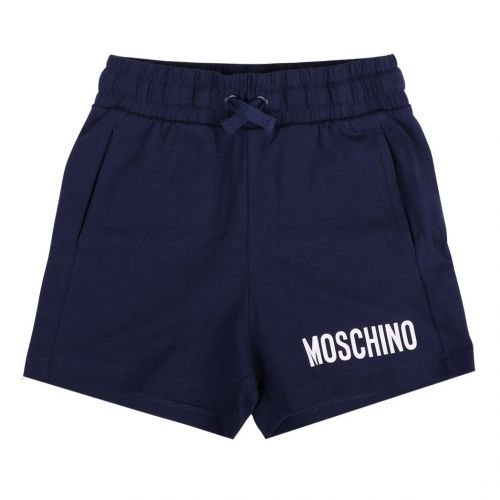 Boys Navy Branded Sweat Shorts 101251 by Moschino from Hurleys