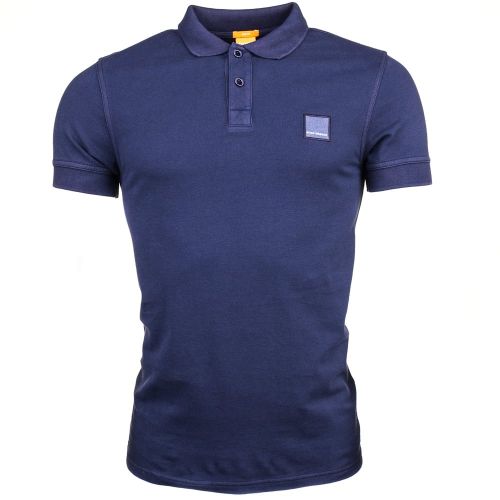 Orange Mens Dark Blue Pascha S/s Polo Shirt 67214 by BOSS from Hurleys