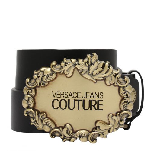 Mens Black/Gold Baroque Buckle Belt 90448 by Versace Jeans Couture from Hurleys