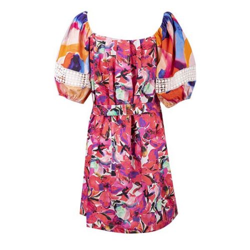 Womens Violet Assorted Isadora Patch Bardot Dress 109752 by French Connection from Hurleys