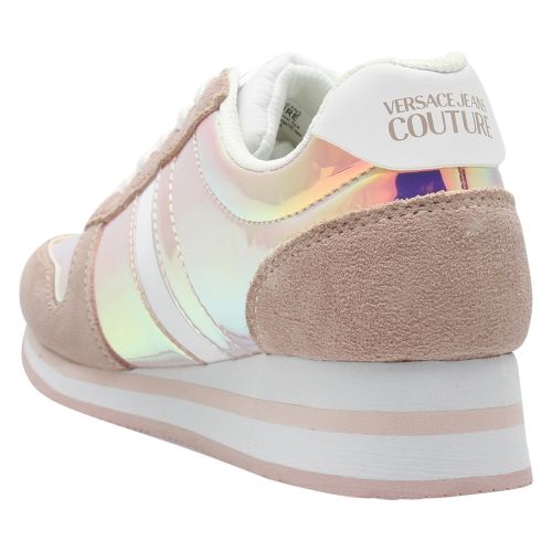 Womens Pink Iridescent Shiny Branded Trainers 49144 by Versace Jeans Couture from Hurleys