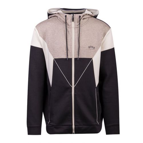 Athleisure Mens Black Saggy 1 Hooded Zip Through Sweat Top 101054 by BOSS from Hurleys