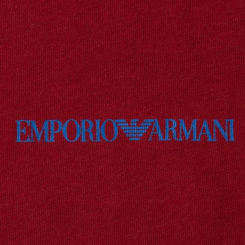Mens Navy & Burgundy 2 Pack Logo Crew S/s Tee Shirts 66837 by Emporio Armani from Hurleys
