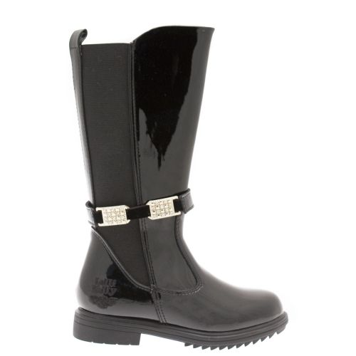 Girls Black Eloisa Patent Tall Boots (26-35) 33542 by Lelli Kelly from Hurleys
