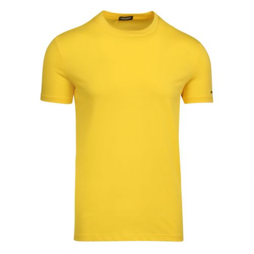 Mens Yellow Printed Logo Arm S/s T Shirt 84512 by Dsquared2 from Hurleys