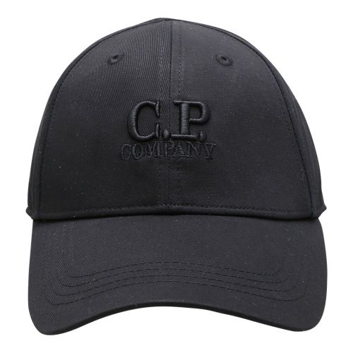 Boys Black Gabardine Logo Cap 101838 by C.P. Company Undersixteen from Hurleys
