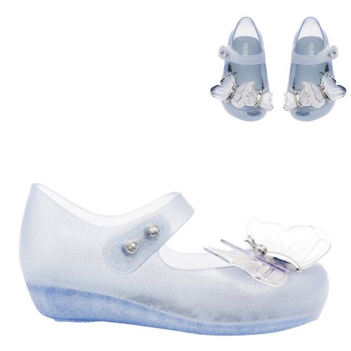 Girls Sky Shimmer Mini Ultragirl Flutter Shoe (4-9) 36702 by Mini Melissa from Hurleys