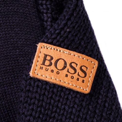 Baby Navy Zip Knitted Cardigan 65346 by BOSS from Hurleys