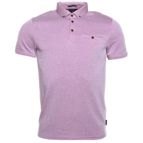 Mens Purple Veranda Oxford S/s Polo Shirt 33030 by Ted Baker from Hurleys