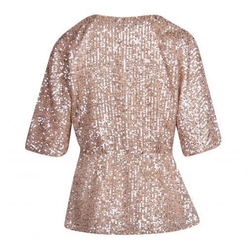 Womens Frosted Almond Vilyc Sequin Top 80486 by Vila from Hurleys