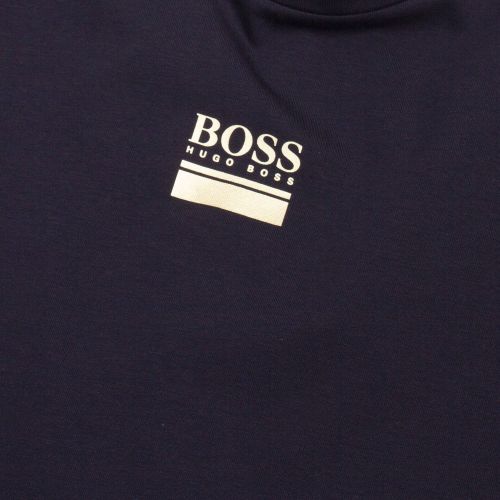 Athleisure Mens Navy/Gold Tee 6 Centre Logo S/s T Shirt 76459 by BOSS from Hurleys