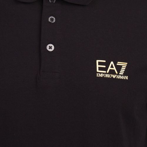 Mens Black/Gold Core ID Stretch S/s Polo Shirt 83018 by EA7 from Hurleys