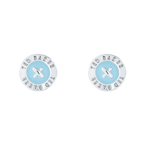 Womens Silver/Aquamarine Eisley Mini Button Earrings 82857 by Ted Baker from Hurleys