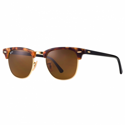 Spotted Havana RB3016 Clubmaster Sunglasses 12252 by Ray-Ban from Hurleys