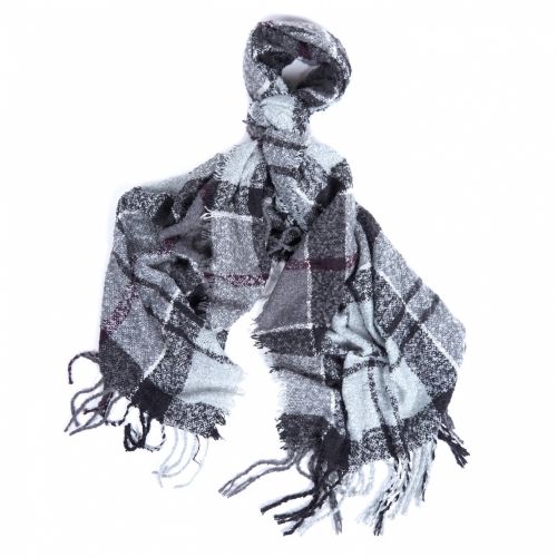 Womens Grey/Juniper Tartan Boucle Scarf 47524 by Barbour from Hurleys