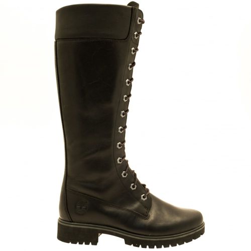 Womens Black 14 Inch Side-Zip Lace-Up Boots 67993 by Timberland from Hurleys