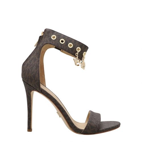 Womens Brown/Signature Kelli Semi Lux Charms Heels 100445 by Michael Kors from Hurleys