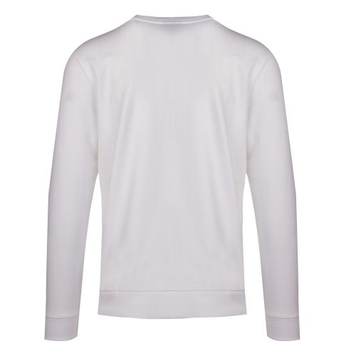 Mens White Embossed Logo Crew Sweat Top 42760 by BOSS from Hurleys