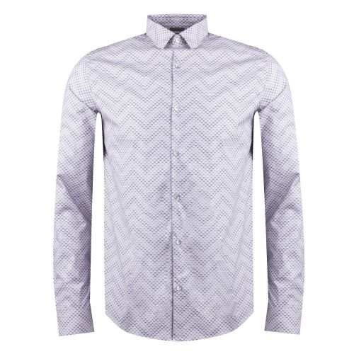 Mens Blue Mini Eagle L/s Shirt 29150 by Emporio Armani from Hurleys