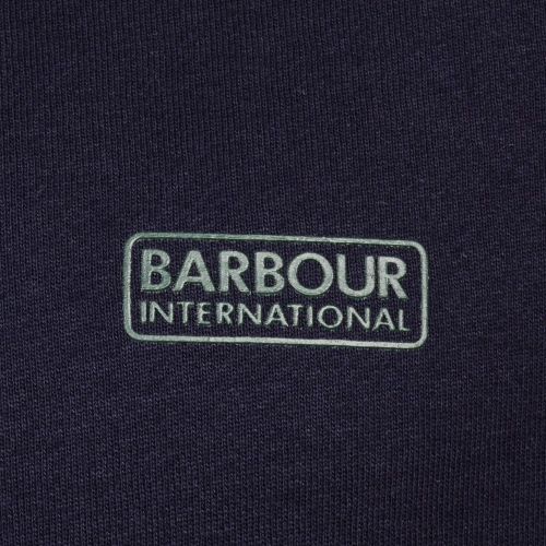Mens Navy Small Logo Crew Sweat Top 64680 by Barbour International from Hurleys