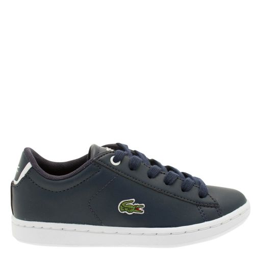 Child Navy Carnaby Evo Trainers (1-13) 24022 by Lacoste from Hurleys