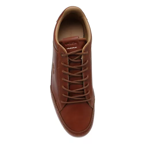 Mens Brown Chaymon Club Leather Trainers 45767 by Lacoste from Hurleys
