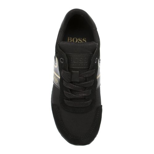 Boys Black/Gold Branded Trainers (28-35) 45641 by BOSS from Hurleys