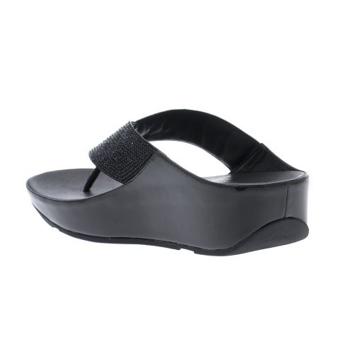 FitFlop Womens Black Crystall Toe-Thong Sandals 23828 by FitFlop from Hurleys