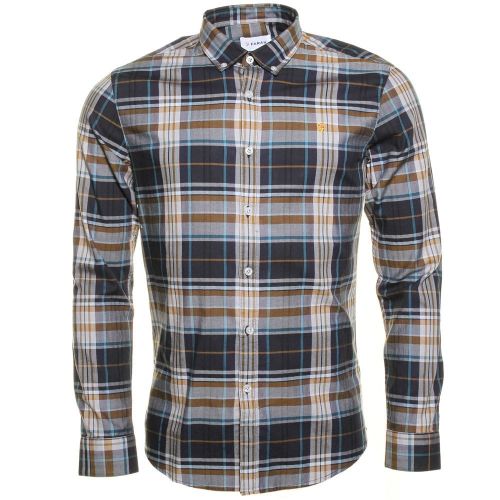Mens Fig Malton Check Casual Fit L/s Shirt 12054 by Farah from Hurleys