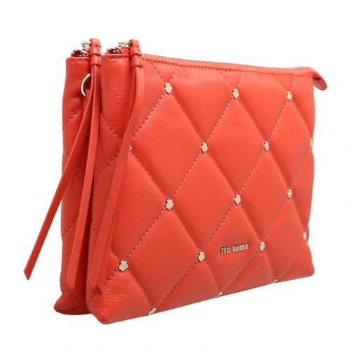 Womens Red Parrker Quilted Stud Mini Cross Body Bag 100407 by Ted Baker from Hurleys