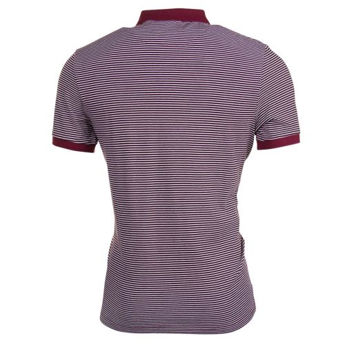 Mens Claret Jug Feeder Stripe S/s Polo 15349 by Lyle & Scott from Hurleys