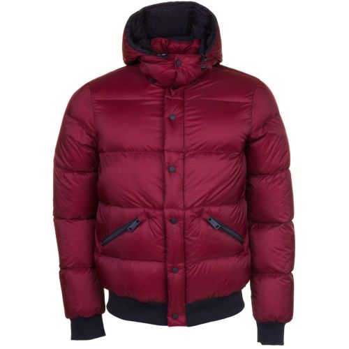 Mens Red Hooded Puffer Jacket 61175 by Armani Jeans from Hurleys