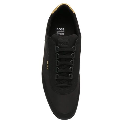 Mens Black/Gold Saturn Lowp_flny Trainers 108636 by BOSS from Hurleys