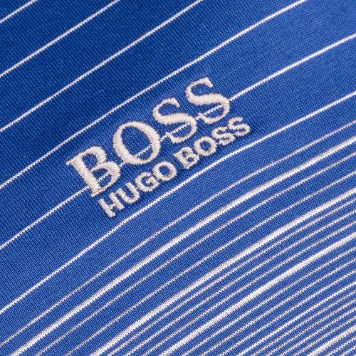 Mens Light Grey Paddy 3 Fine Stripe S/s Polo Shirt 68407 by BOSS from Hurleys