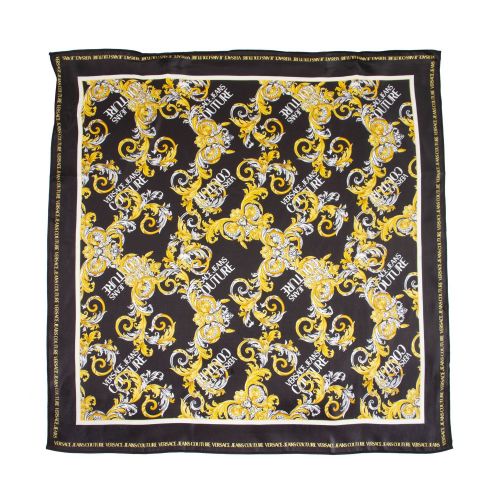 Womens Black New Baroque Silk Scarf 80700 by Versace Jeans Couture from Hurleys