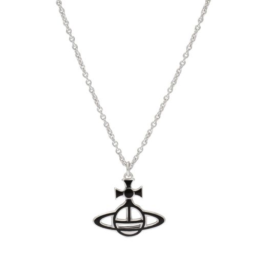 Womens White/Black/Silver Ornella Double Sided Pendant Necklace 54483 by Vivienne Westwood from Hurleys
