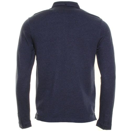 Mens Dusky Blue Marl Merriweather L/s Polo Shirt 12067 by Farah from Hurleys