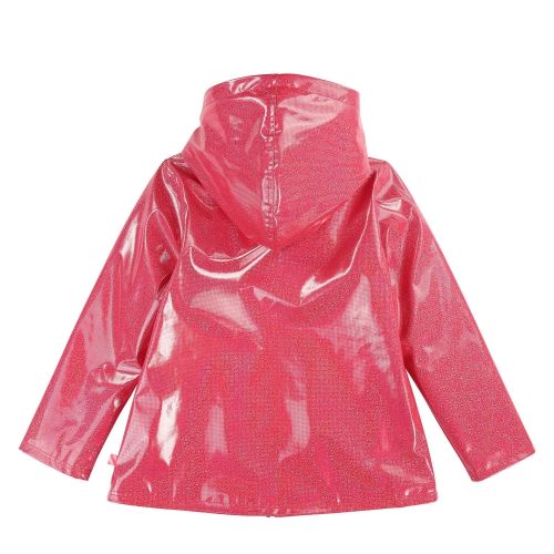 Girls Cranberry Glitter Hooded Raincoat 45448 by Billieblush from Hurleys