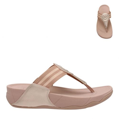 Womens Rose Gold Walkstar Toe-Post Sandals 92863 by FitFlop from Hurleys
