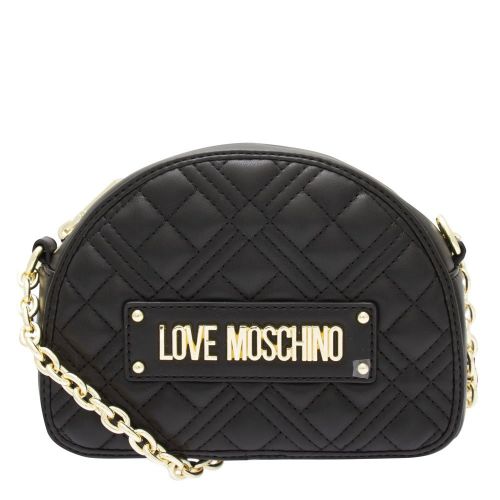 Womens Black Diamond Quilted Half Dome Crossbody Bag 82197 by Love Moschino from Hurleys