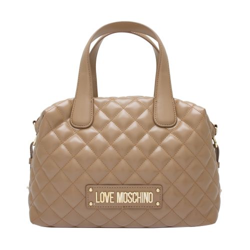 Womens Camel Quilted Bowler Bag 43014 by Love Moschino from Hurleys