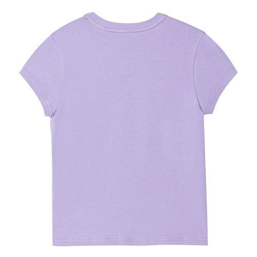 Girls Lilac Shiny Logo S/s T Shirt 91723 by DKNY from Hurleys