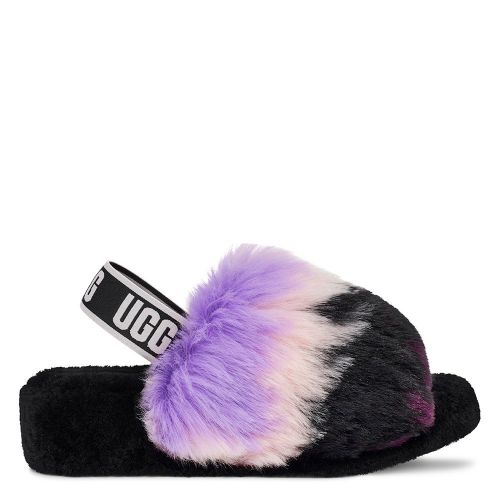 Womens Magnolia Purple Fluff Yeah Tie Dye Slippers 87348 by UGG from Hurleys