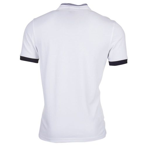 Mens White Bomber Collar Pique S/s Polo Shirt 71451 by Fred Perry from Hurleys