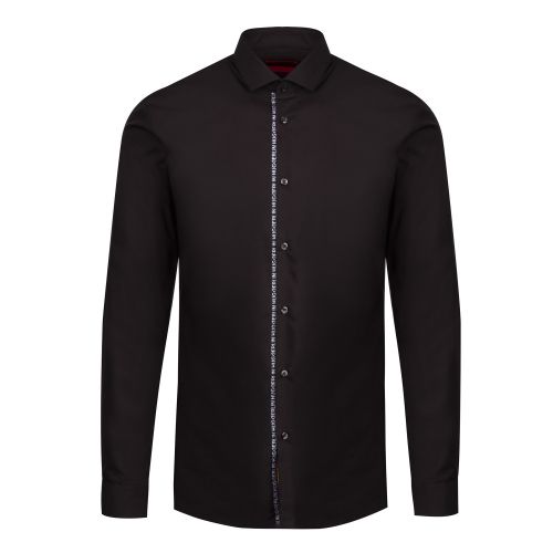 Mens Black Erondo Trim Extra Slim Fit L/s Shirt 56950 by HUGO from Hurleys
